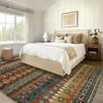 thumbnail image 1 of Hasoo Washable Geometric Vintage Area Rug 9' x 12' Rugs for Living Room Bedroom Kitchen, Red/Brown, 1 of 6
