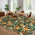 thumbnail image 1 of Hasoo Washable Indoor Modern Floral Rug 9x12ft Area Rug for Living Room Non Slip Non Shedding Throw Carpet for Bedroom Office, Green, 1 of 7