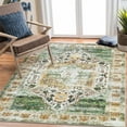 thumbnail image 1 of Hasoo Washable Large 10' x 13' Area Rug Vintage Carpet Anti-Slip Rugs for Living Room Bedroom, Green, 1 of 6