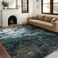 thumbnail image 1 of Hasoo Washable Living Room Area Rug 10x13 Large Modern Abstract Soft Non Slip Indoor Blue/Green Carpet, 1 of 6