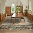 thumbnail image 1 of Hasoo Washable Living Room Area Rug 10x13 Large Modern Floral Non-Slip Soft Non Slip Indoor Green/Brown Carpet, 1 of 6