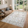 thumbnail image 1 of Hasoo Washable Living Room Area Rug 10x13 Large Modern Floral Soft Non Slip Indoor Beige Carpet, 1 of 5