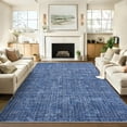 thumbnail image 1 of Hasoo Washable Living Room Area Rug 5x7 Modern Solid Non-Slip Soft Low Pile Indoor Blue Neutral Carpet, 1 of 5