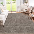 thumbnail image 1 of Hasoo Washable Living Room Area Rug 9x12 Large Modern Solid Non-Slip Soft Foldable Indoor Brown Neutral Carpet, 1 of 5