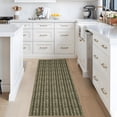 thumbnail image 1 of Hasoo Washable Modern Rugs Solid Imitation Braided Print Non Slip Indoor Carpet 2' x 6' Runner for Hallway, Brown, 1 of 6