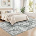 thumbnail image 1 of Hasoo Washable Rug 10' x 13' Rugs for Living Room Vintage Floral Farmhouse Indoor Non Slip Large Carpet for Bedroom, Gray, 1 of 6