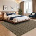 thumbnail image 1 of Hasoo Washable Rug Imitation Braided Print Area Rug Non Slip Large 10' x 13' Rug for Living Room Solid Printed Textured Rug Farmhouse Carpet for Bedroom Dining Room, Brown, 1 of 6