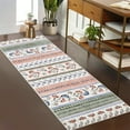 thumbnail image 1 of Hasoo Floral Pattern 2' x 6' Runner for Hallway Enterway Non Slip Bedside Throw Carpet, Green Pink, 1 of 6
