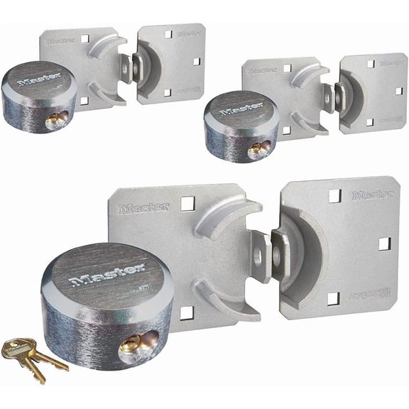 Hasp/Hidden Shackle Keyed Alike Padlocks w/ 6 Keys, 770-6271KA-3