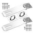 Hasp Locks, Set of 2, 5 Inch Padlock Catch, Door Lock with 18 Screws ...