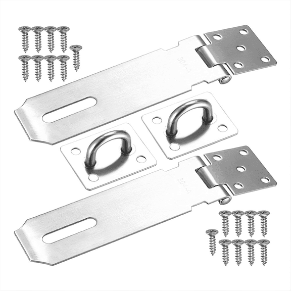 Top Sales Hasp Locks, Set of 2, 5 Inch Padlock Catch, Door Lock with 18 Screws
