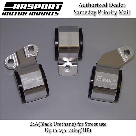 Hasport for 88-91 Honda Civic/CRX D-Series OBD0 Stock Replacement Mount Kit 62A