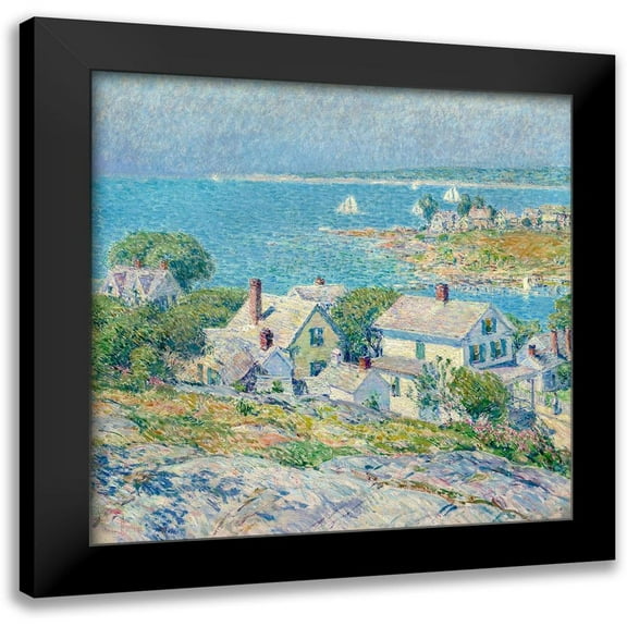 Hassam, Childe 12x12 Black Modern Framed Museum Art Print Titled - New England Headlands