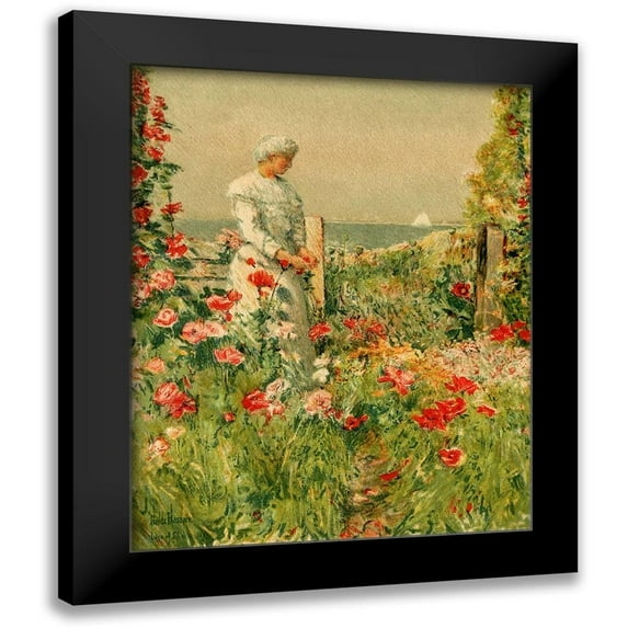 Hassam, Childe 15x18 Black Modern Framed Museum Art Print Titled - In the Garden