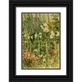 thumbnail image 1 of Hassam, Childe 23x32 Black Ornate Wood Framed with Double Matting Museum Art Print Titled - Larkspurs and Lilies, 1 of 4