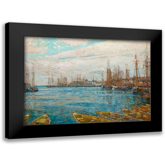 Hassam, Childe 24x18 Black Modern Framed Museum Art Print Titled - Harbor of a Thousand Masts