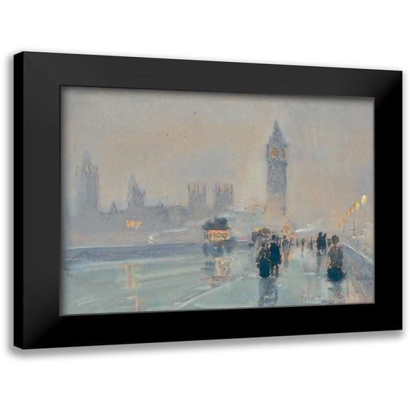 Hassam, Childe 24x19 Black Modern Framed Museum Art Print Titled - Big Ben