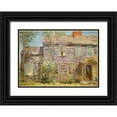 thumbnail image 1 of Hassam, Childe 32x24 Black Ornate Wood Framed with Double Matting Museum Art Print Titled - Old House-Easthampton-Long Island, 1 of 4