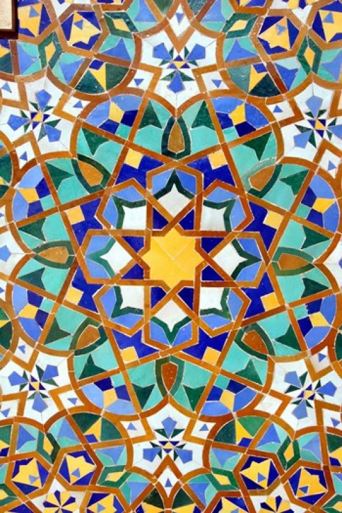 Hassan II Mosque Mosaic Detail Casablanca Morocco Canvas Art - Kymri Wilt DanitaDelimont (23 x 34)
