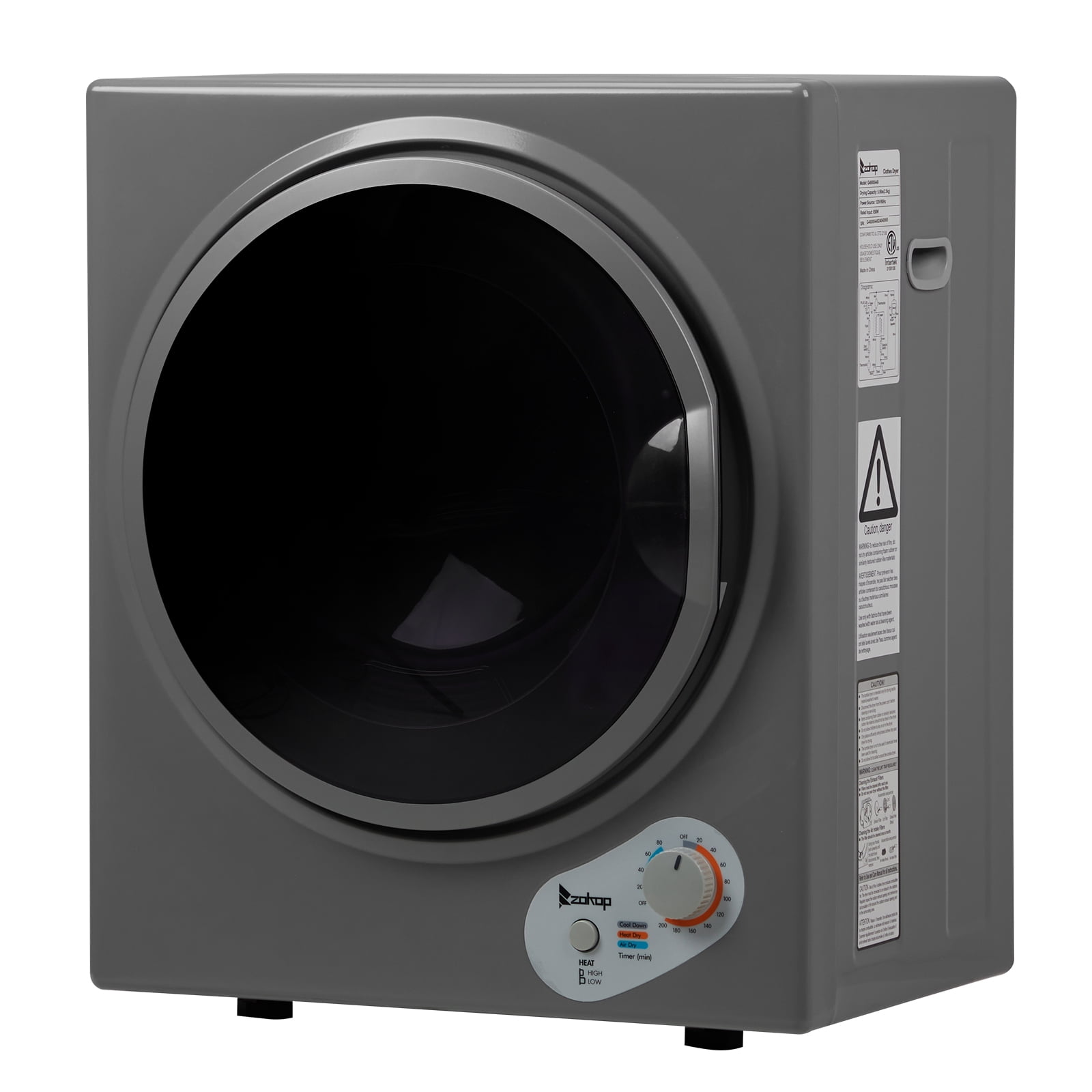 Hassch 1.5 cu. ft Portable Clothes Dryer with LED Control Panel, Wall ...