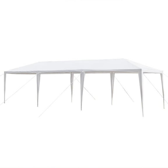 Hassch 10' x 30' Outdoor Waterproof Gazebo Canopy, Heavy Duty Tent for Party Wedding Event Beach BBQ, White