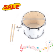 Hassch 14 x 10 Marching Snare Drum with Drumsticks, Key & Adjustable Strap for Percussion Performance & Parade, White