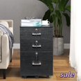 thumbnail image 1 of Hassch 3 Drawer File Cabinet with Lock and Wheels, Movable Cabinet for Letters Size, Rolling Filing Cabinet for Home Office, Black, 1 of 7