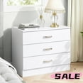 thumbnail image 1 of Hassch 3 Drawers Dresser for Bedroom, Chest of Drawers, Closet Organizer for Living Room, Hallway, Entryway, White, 25.98"L x 12.99"W x 22.05"H, 1 of 7