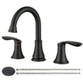 thumbnail image 1 of Hassch 3 Hole Bathroom Faucet, 2 Handle Bathroom Sink Faucet Modern Vanity Faucet with Supply Hoses, Pop Up Drain for Bathroom Sink, Oil-Rubbed Bronze Finished, 1 of 9