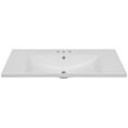 thumbnail image 1 of Hassch 36" Bathroom Vanity Top, 3-Faucet Holes, 4" Faucet Available, Ceramic Basin, White, 1 of 10