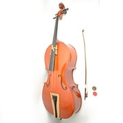 Hassch 4/4 Acoustic Cello Set Full Size 4-Strings Cello with Case Bow Rosin, Retro