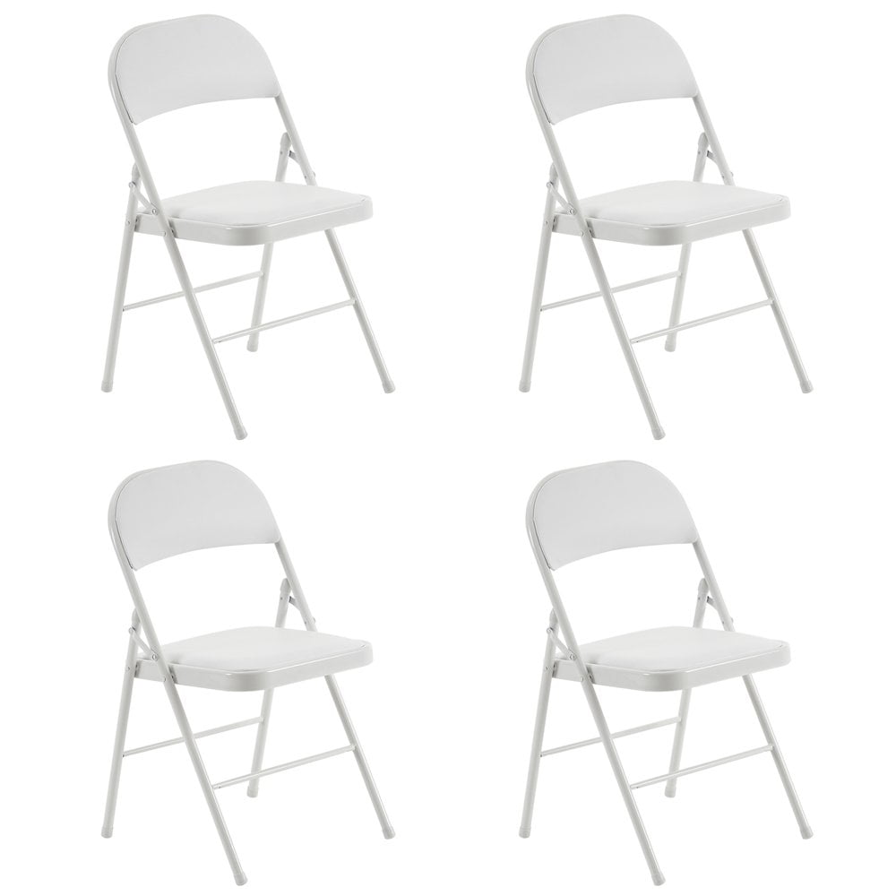 Hassch 4 Pack Plastic Folding Chair, 300lb Capacity, Portable
