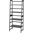 thumbnail image 1 of Hassch 4-Tier Ladder Bookshelf – Freestanding Wooden Living Room Shelves – Decorative Bookcases for Home and Office (Black), 1 of 8