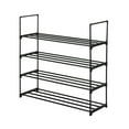 thumbnail image 1 of Hassch 4-Tiers Metal Shoe Rack, Iron Shoe Tower Shelf Storage Organizer for Bedroom Entryway Hallway, Black, 1 of 6