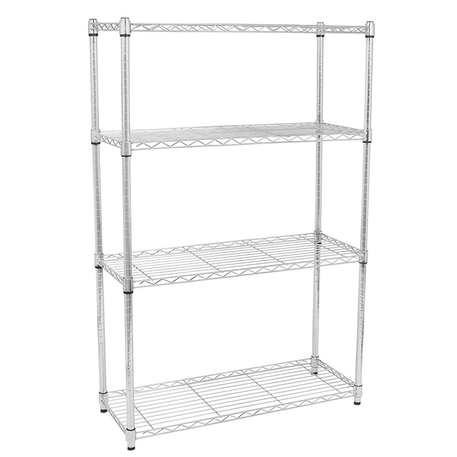 Hassch 4Tiers Metal Storage Shelf Iron Wire Display Rack for Home