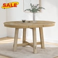 thumbnail image 1 of Hassch 42in-58in Extendable Dining Table for 4-6, Modern Kitchen Table with Wood Frame, Space Saving, Natural, 1 of 7