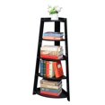 thumbnail image 1 of Hassch 5 Tier Corner Shelf Stand Wood Display Storage Home Furniture, Black, 1 of 8