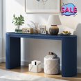 thumbnail image 1 of Hassch 59.2 Inch Console Table, Curved Entryway Table, Behind Couch Table for Living Room, Hallway, Navy, 1 of 9