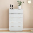 thumbnail image 1 of Hassch 6 Drawers Dresser for Bedroom, Chest of Drawers, Closet Storage Organizer for Living Room, Hallway, White, 1 of 10