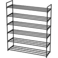 thumbnail image 1 of Hassch 6-Tiers Metal Shoe Rack, Iron Shoe Tower Shelf Storage Organizer for Bedroom Entryway Hallway, Black, 1 of 6