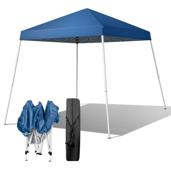 Hassch 7.8x7.8ft Canopy Tent, Heavy Duty Shelter with Carry Bag for Parties, Camping, Beach, Garden, Patio, Blue