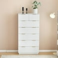 thumbnail image 1 of Hassch 7 Drawers Dresser for Bedroom, Chest of Drawers, Clothes Storage Organizer for Closet, Hallway, Living Room, White, 1 of 10