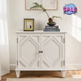 thumbnail image 1 of Hassch Accent Cabinet with 2 Doors, Small Buffet Sideboard with Adjustable Shelf, Credenza for Living Room, Dining Room, Kitchen, Entryway, Hallway, Antique White, 1 of 9