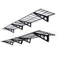 thumbnail image 1 of Hassch Black 2-Pack 1X6Ft 12-Inch-By-72-Inch Wall Shelf Garage Storage Rack, 1 of 8