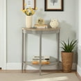 thumbnail image 1 of Hassch Console Table Modern Side Table with Storage Open Shelf, Oak Desktop & Gray Frame, 1 of 8