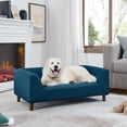 thumbnail image 1 of Hassch Cute Couch for Pets - Linen Upholstered Indoor Dog Sofa for Medium/Large Dogs - 39.5"L x 23"W x 14"H, Blue, 1 of 10