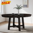 thumbnail image 1 of Hassch Dining Room Table for 4-6, 42"-58" Extendable Kitchen Table, Modern Farmhouse Table for Home, Easy Assembly, Espresso, 1 of 7