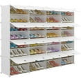 thumbnail image 1 of Hassch Free Standing Shoe Racks 8-Tier Stackable and Durable Shoe Shelf Storage 64 Pair Space Saving, White, 1 of 8