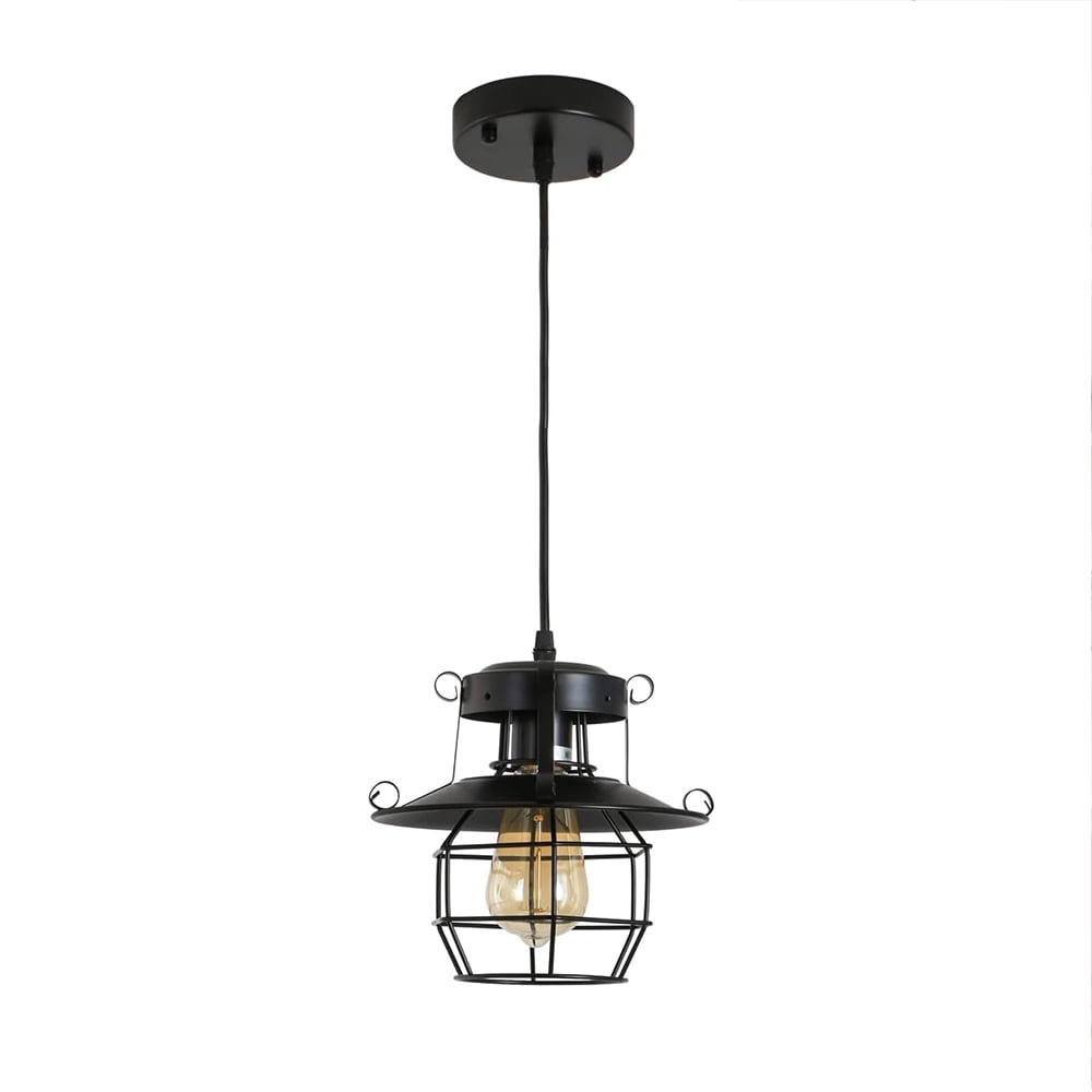 View of Hassch Industrial Farmhouse Pendant Light with APP Control, 59 ...