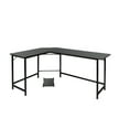 thumbnail image 1 of Hassch L-Shaped Desk Modern Office Computer Table, Black, 1 of 10